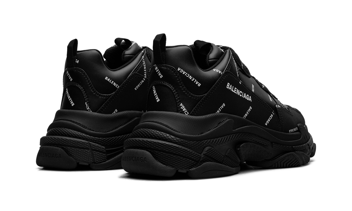 Balenciaga Triple S Allover Logo Black