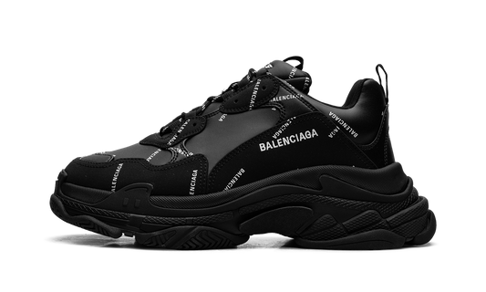Balenciaga Triple S Allover Logo Black